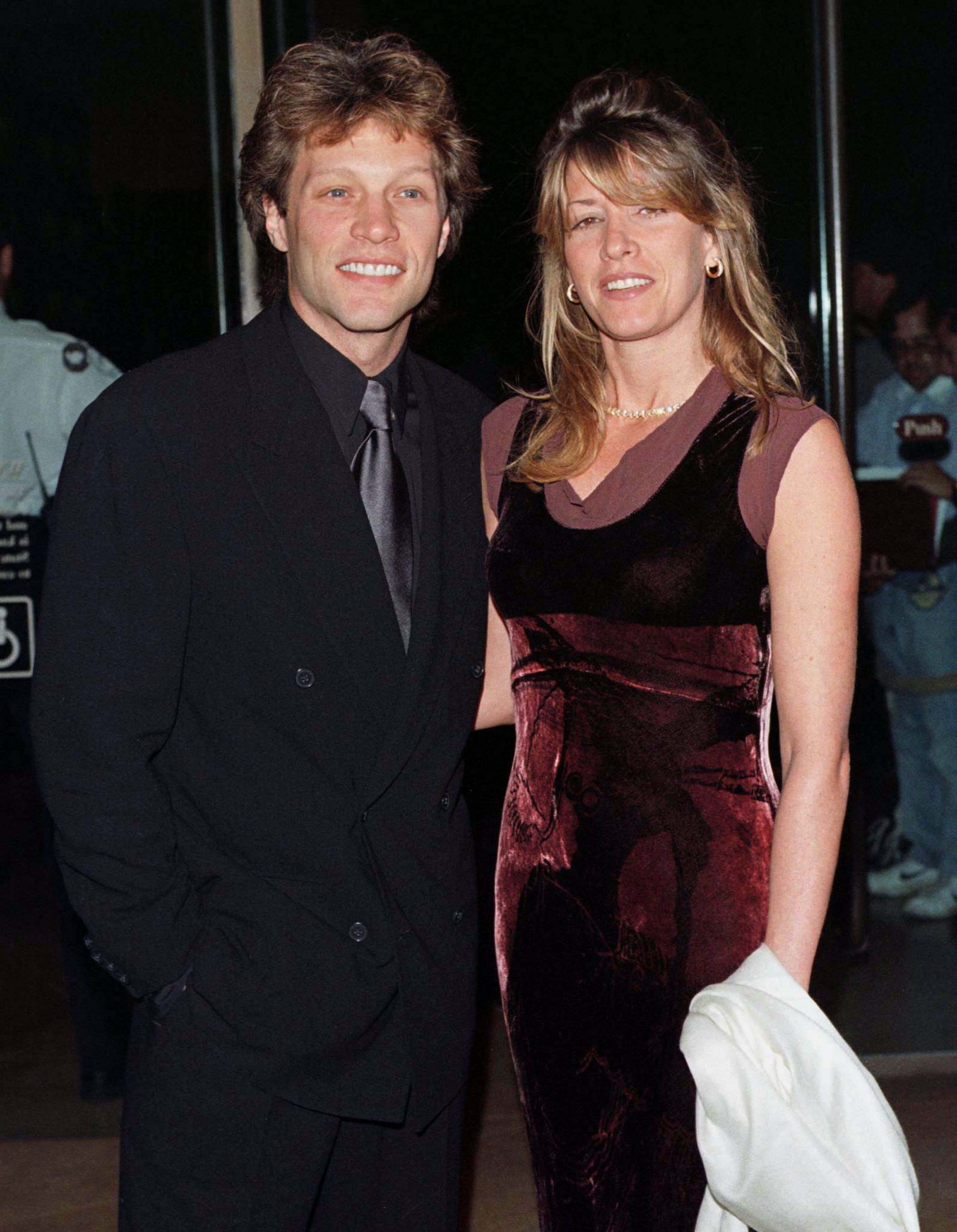 Singer Jon Bon Jovi and wife, Dorothea Hurley, arrive for the American Cinematheque's 13th Annual Moving Picture Ball, October 18 in Beverly Hills. [Actor Arnold Schwarzenegger was honored at the annual benefit roast and salute for his extraordinary achievements in the entertainment industry. Bon Jovi performed at the salute, which will be telecast October 23 on the TNT cable television network. ]