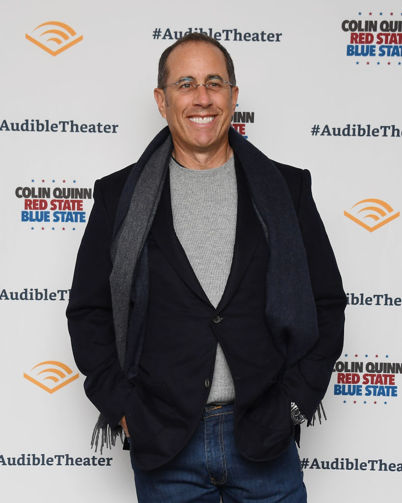 NEW YORK, NEW YORK - JANUARY 22: Jerry Seinfeld attends the "Colin Quinn: Red State Blue State" Opening Night at the Minetta Lane Theatre on January 22, 2019 in New York City. (Photo by Nicholas Hunt/Getty Images)