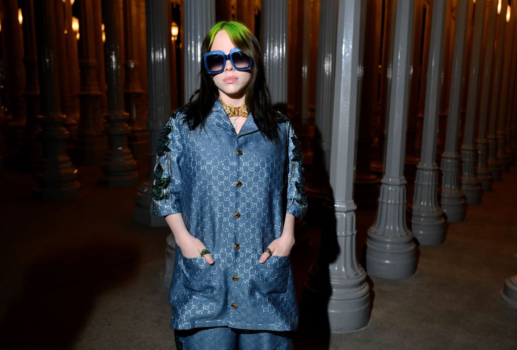 LOS ANGELES, CALIFORNIA - NOVEMBER 02: Billie Eilish, wearing Gucci, attends the 2019 LACMA Art + Film Gala Presented By Gucci at LACMA on November 02, 2019 in Los Angeles, California. (Photo by Emma McIntyre/Getty Images for LACMA)