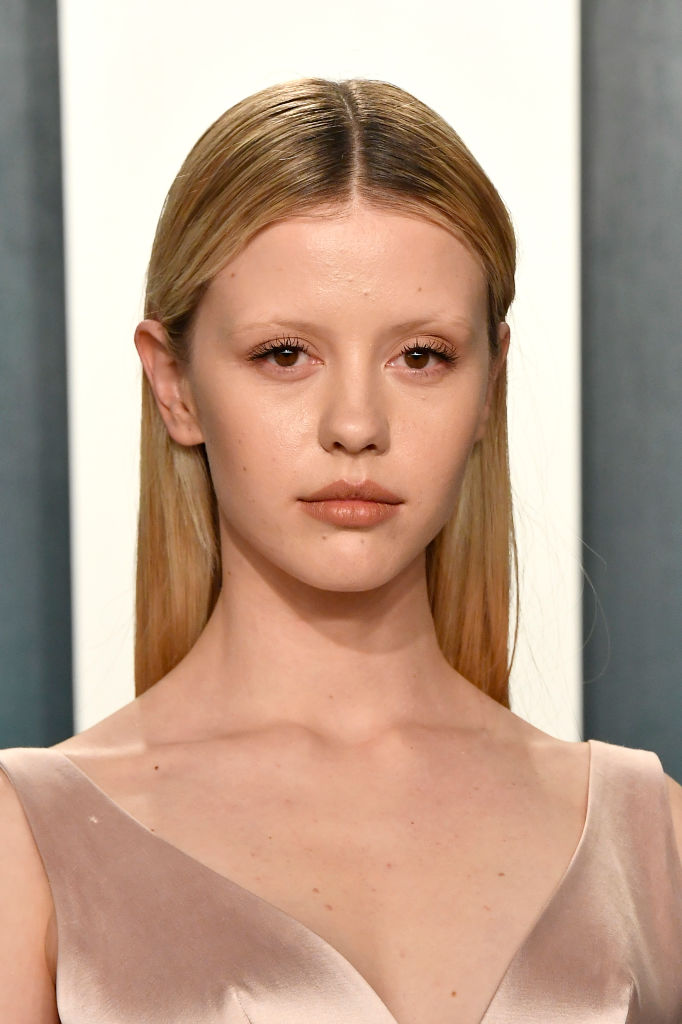 BEVERLY HILLS, CALIFORNIA - FEBRUARY 09: Mia Goth attends the 2020 Vanity Fair Oscar Party hosted by Radhika Jones at Wallis Annenberg Center for the Performing Arts on February 09, 2020 in Beverly Hills, California. (Photo by Frazer Harrison/Getty Images)
