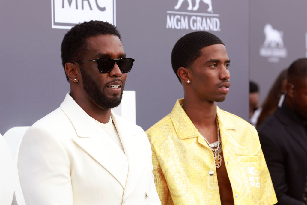 LAS VEGAS, NEVADA - MAY 15: Sean "Diddy" Combs and Christian Combs attend the 2022 Billboard Music Awards at MGM Grand Garden Arena on May 15, 2022 in Las Vegas, Nevada. (Photo by Frazer Harrison/Getty Images)
