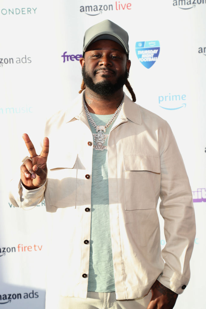 NEW YORK, NEW YORK - MAY 01: T-Pain attends Amazon NewFronts 2023 at David Geffen Hall on May 01, 2023 in New York City. (Photo by Manny Carabel/Getty Images for Amazon)