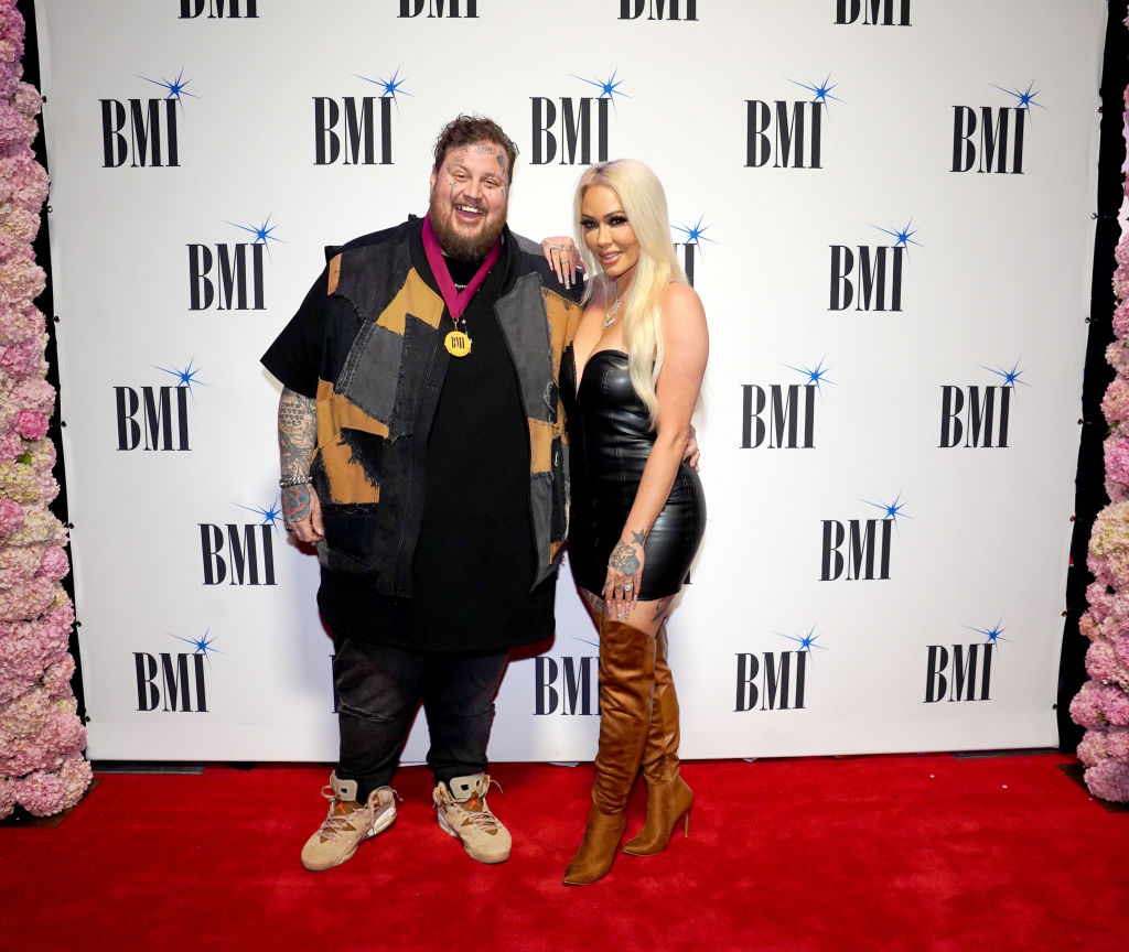 NASHVILLE, TENNESSEE - NOVEMBER 07: Jelly Roll and Bunnie Xo attend the 2023 BMI Country Awards at BMI Nashville on November 07, 2023 in Nashville, Tennessee. (Photo by Erika Goldring/Getty Images for BMI)