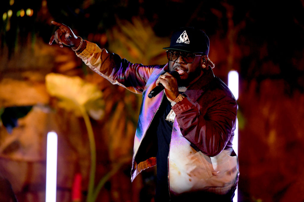 BEVERLY HILLS, CALIFORNIA - NOVEMBER 19: In this image released on November 26, T-Pain performs onstage at Soul Train Awards 2023 on November 19, 2023 in Beverly Hills, California. (Photo by Aaron J. Thornton/Getty Images for BET)