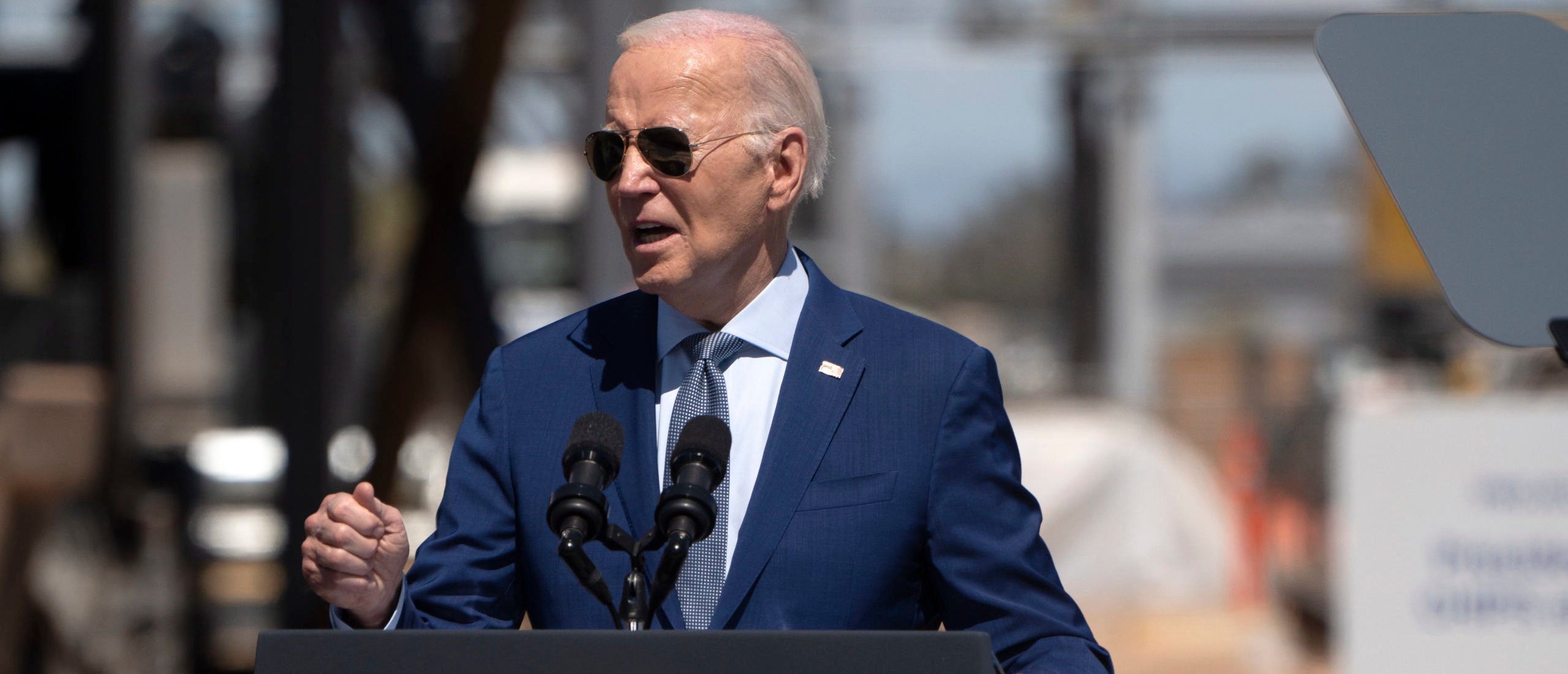 US President Joe Biden gives a speech at Intel Ocotillo Campus on March 20, 2024 in Chandler, Arizona. Biden announced $8.5 billion in federal funding from the CHIPS Act for Intel Corp. to manufacture semiconductors in Arizona. (Photo by Rebecca Noble/Getty Images)