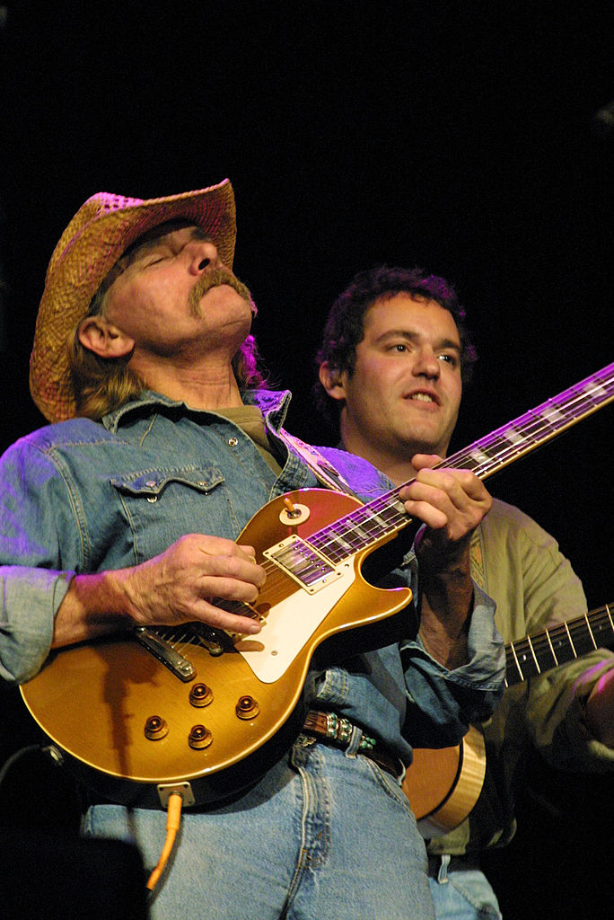NEW YORK - MARCH 16: Dickey Betts and Jon Gutwillig perform at the 4th Annual JAMMY Awards at Madison Square Garden on March 16, 2004 in New York City. (Photo by Roberto Rabanne/Getty Images)