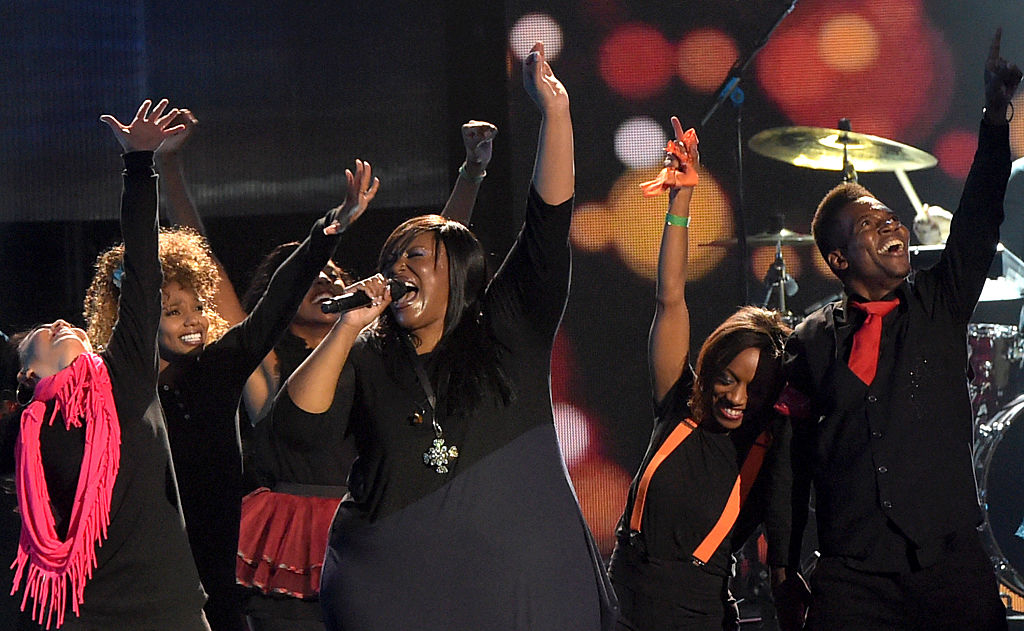 NASHVILLE, TN - OCTOBER 07: Mandisa performs onstage during the 45th Annual Dove Awards at Allen Arena, Lipscomb University on October 7, 2014 in Nashville, Tennessee. (Photo by Rick Diamond/Getty Images for Dove Awards)