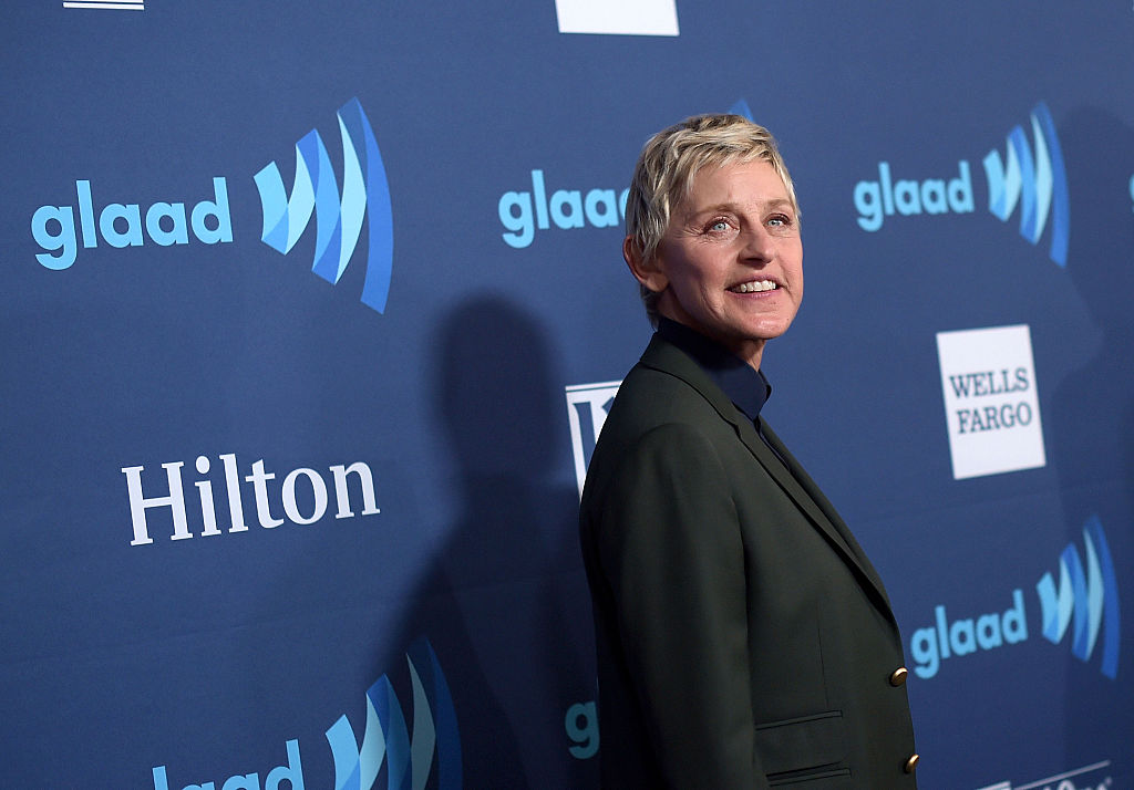 BEVERLY HILLS, CA - MARCH 21: Comedian Ellen DeGeneres attends the 26th Annual GLAAD Media Awards at The Beverly Hilton Hotel on March 21, 2015 in Beverly Hills, California. (Photo by Jason Kempin/Getty Images)