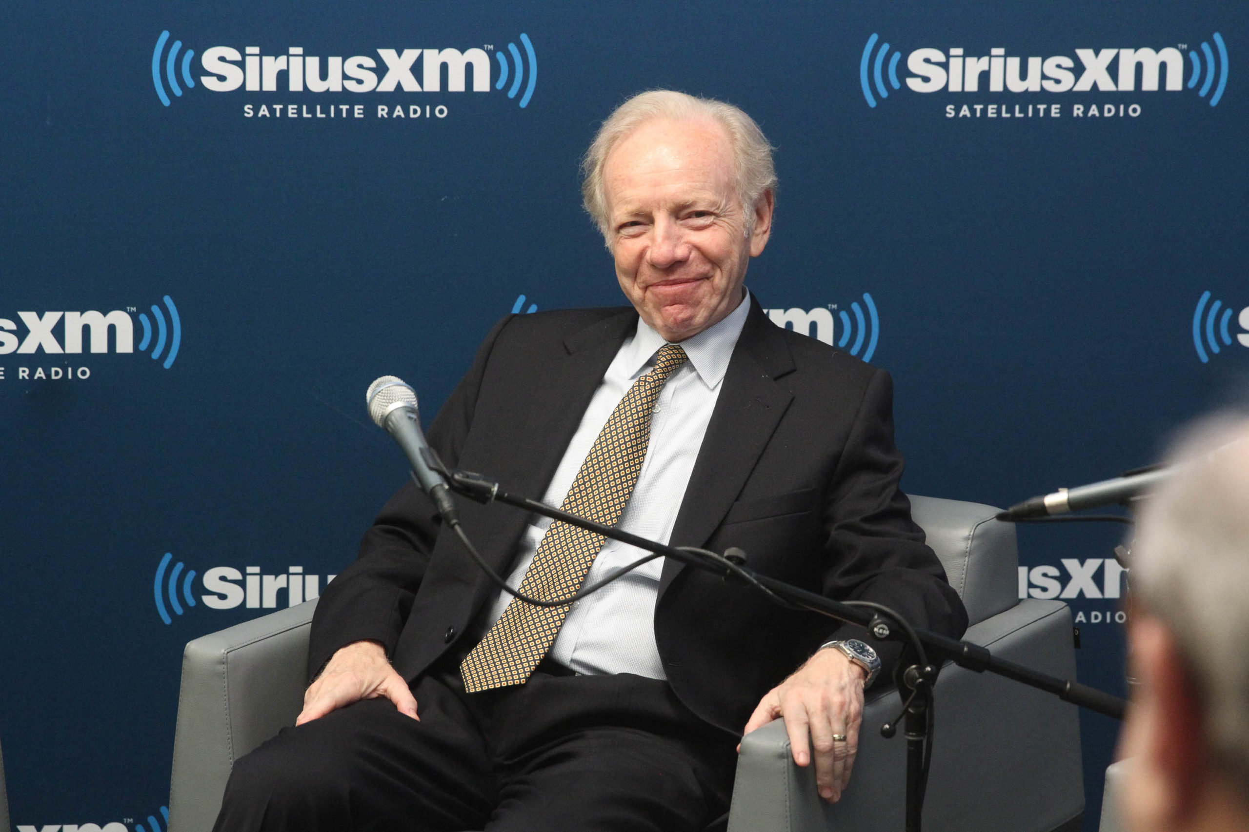 NEW YORK, NY - MAY 05: No Labels Co-Chair Joe Lieberman (I-CT) co-hosts a special edition of SiriusXM's No Labels Radio, airing on SiriusXM POTUS at SiriusXM Studios on May 5, 2015 in New York City. (Photo by Rob Kim/Getty Images for SiriusXM)