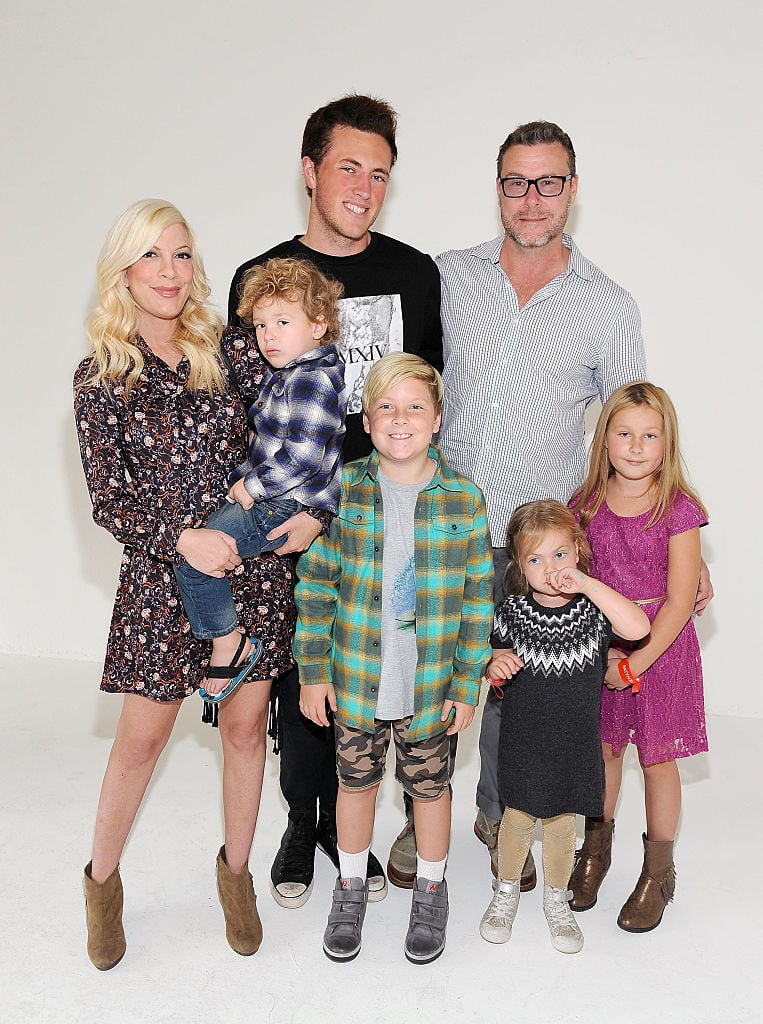 CULVER CITY, CA - OCTOBER 25: Actors Tori Spelling and Dean McDermott with their children attend the Elizabeth Glaser Pediatric AIDS Foundation's 26th Annual A Time For Heroes Family Festival at Smashbox Studios on October 25, 2015 in Culver City, California. (Photo by Angela Weiss/Getty Images for Elizabeth Glaser Pediatric AIDS Foundation)