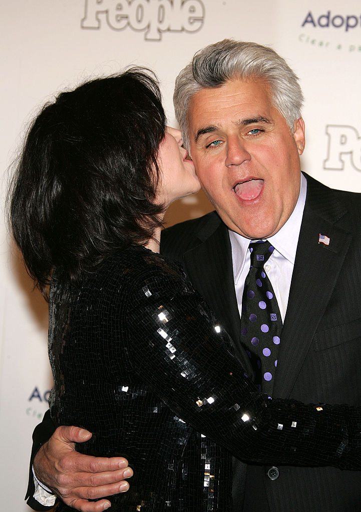 BEVERLY HILLS, CA - NOVEMBER 15: Television personality Jay Leno and wife Mavis Nicholson attends the Fifth Annual Adopt-A-Minefield Gala night held at the Beverly Hilton Hotel on November 15, 2005 in Beverly Hills, California. (Photo by Frazer Harrison/Getty Images)