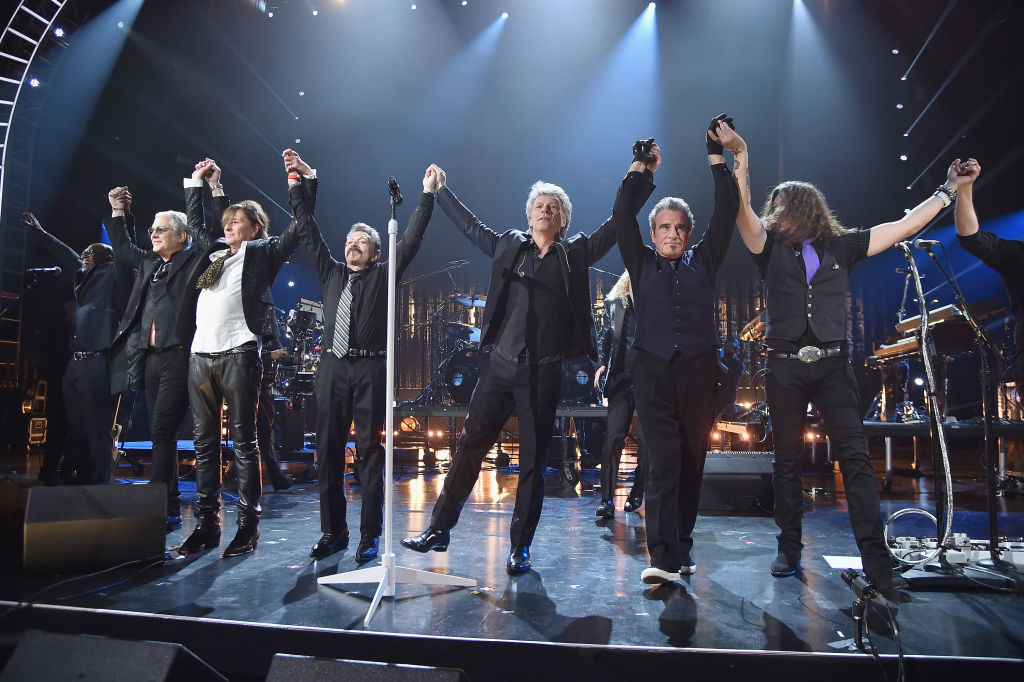 CLEVELAND, OH - APRIL 14: Bon Jovi performs during the 33rd Annual Rock & Roll Hall of Fame Induction Ceremony at Public Auditorium on April 14, 2018 in Cleveland, Ohio. (Photo by Theo Wargo/Getty Images For The Rock and Roll Hall of Fame)