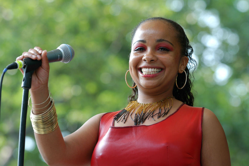 Indira Khan during Chaka Khan and Indira Khan at 2003 SummerStage at Central Park SummerStage, Rumsey Playfield in New York City, New York, United States. (Photo by Carley Margolis/FilmMagic)