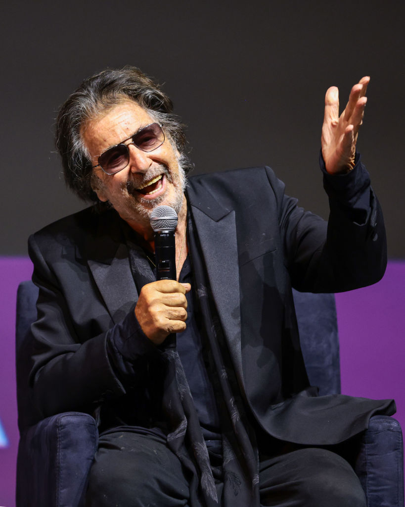 NEW YORK, NEW YORK - JUNE 17: Al Pacino speaks on stage at the "Heat" Premiere during 2022 Tribeca Festival at United Palace Theater on June 17, 2022 in New York City. (Photo by Dimitrios Kambouris/Getty Images for Tribeca Festival)