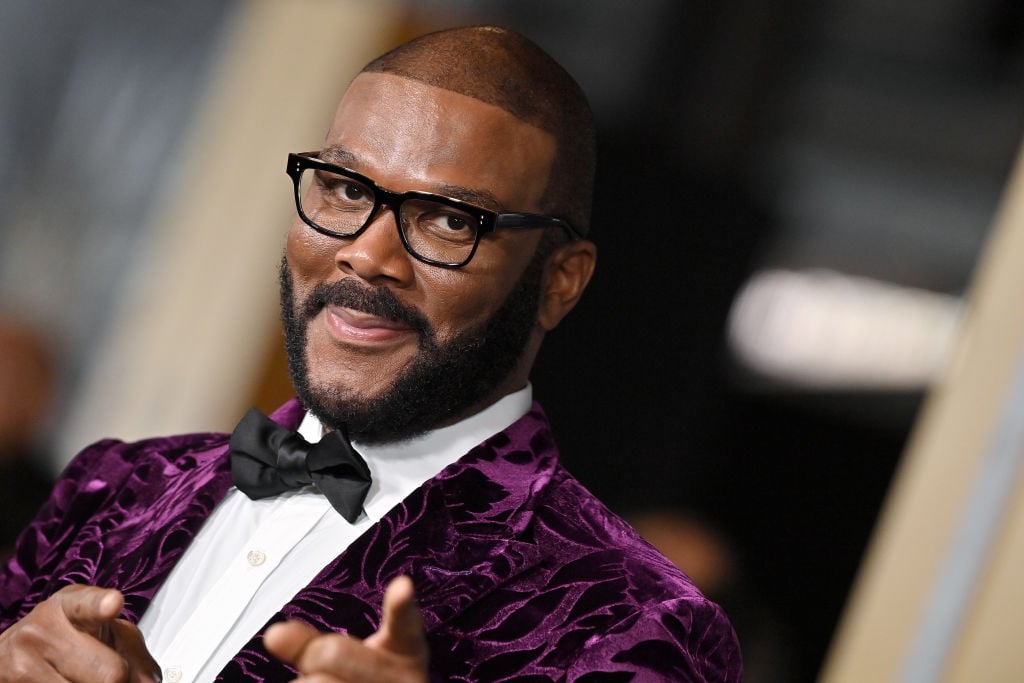 HOLLYWOOD, CALIFORNIA - OCTOBER 26: Tyler Perry attends Marvel Studios' "Black Panther 2: Wakanda Forever" Premiere at Dolby Theatre on October 26, 2022 in Hollywood, California. (Photo by Axelle/Bauer-Griffin/FilmMagic)