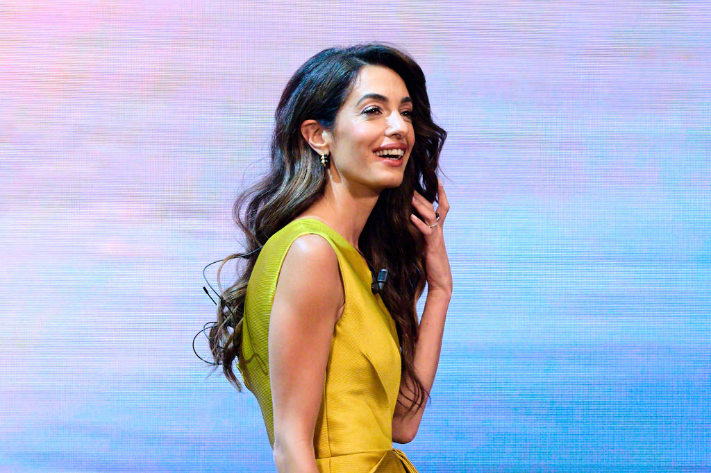 MADRID, SPAIN - JUNE 22: Amal Clooney attends the "We Choose the Earth" Mundial Conference at the EDP Gran Vía Theater on June 22, 2023 in Madrid, Spain. (Photo by Carlos Alvarez/Getty Images)