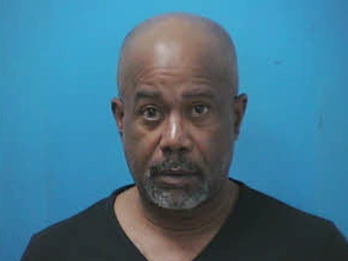 WILLIAMSON COUNTY, TN - FEBRUARY 01: (EDITORS NOTE: Best quality available) In this handout photo provided by the Williamson County Sheriff's Office, musician Darius Rucker is seen in a police booking photo after being arrested on misdemeanor drug charges on February 01, 2024 in Williamson County, Tennessee. (Photo by Williamson County Sheriff's Office via Getty Images)