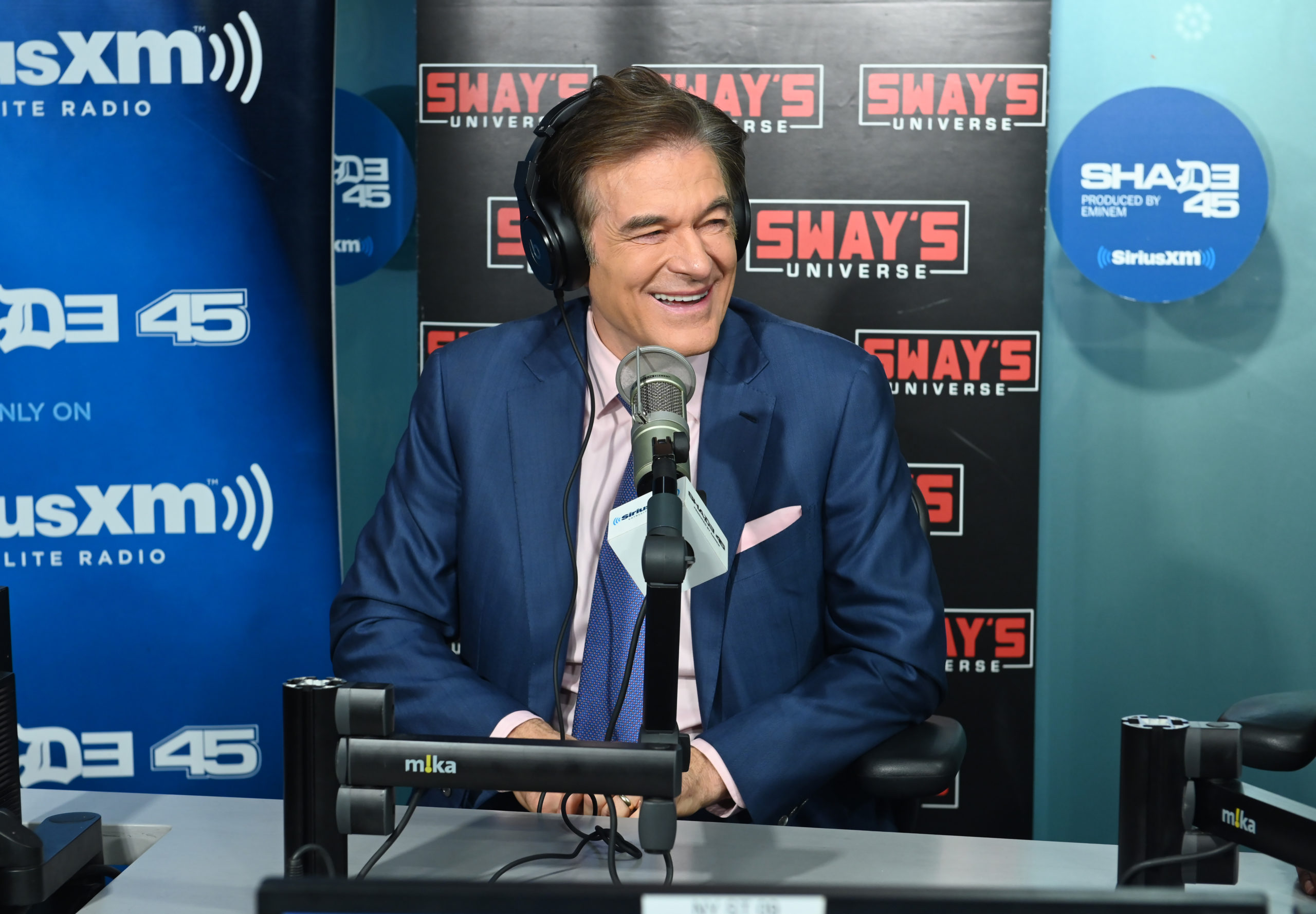 NEW YORK, NEW YORK - JANUARY 27: (EXCLUSIVE COVERAGE) Dr. Oz visits 'Sway in the Morning' with Sway Calloway on Eminem's Shade 45 at the SiriusXM Studios on January 27, 2020 in New York City. (Photo by Noam Galai/Getty Images)