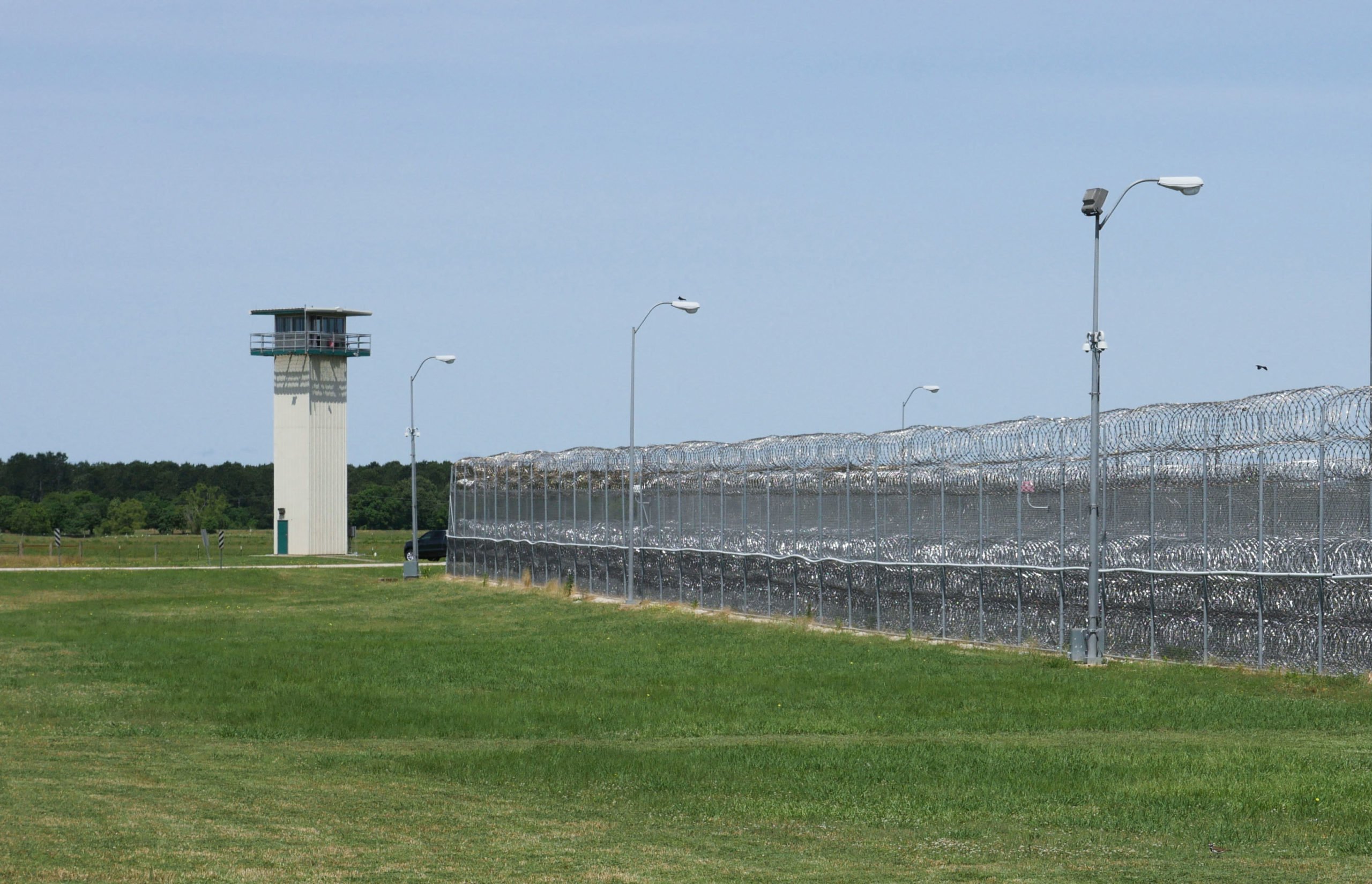 An exterior view shows Allan B. Polunsky prison and the wing of the building which houses Texas' death row for men in Livingston, Texas, on May 25, 2022. Hank Skinner, who has been on death row in Texas for nearly three decades, says he still remains hopeful. "I am optimistic I won't end up here. I should have never been here to start with. And it's been a long journey," he told AFP during an interview. (Photo by CECILE CLOCHERET/AFP via Getty Images)