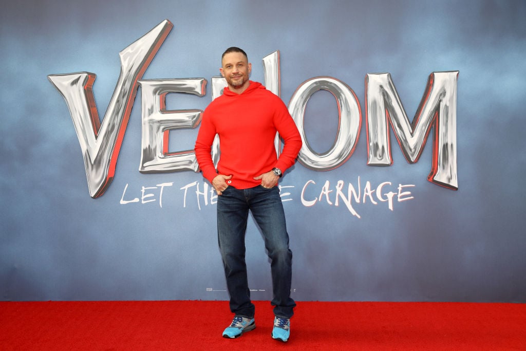 LONDON, ENGLAND - SEPTEMBER 14: Tom Hardy attends the fan screening of "Venom: Let There Be Carnage" at Cineworld Leicester Square on September 14, 2021 in London, England. (Photo by Tristan Fewings/Getty Images for Sony)
