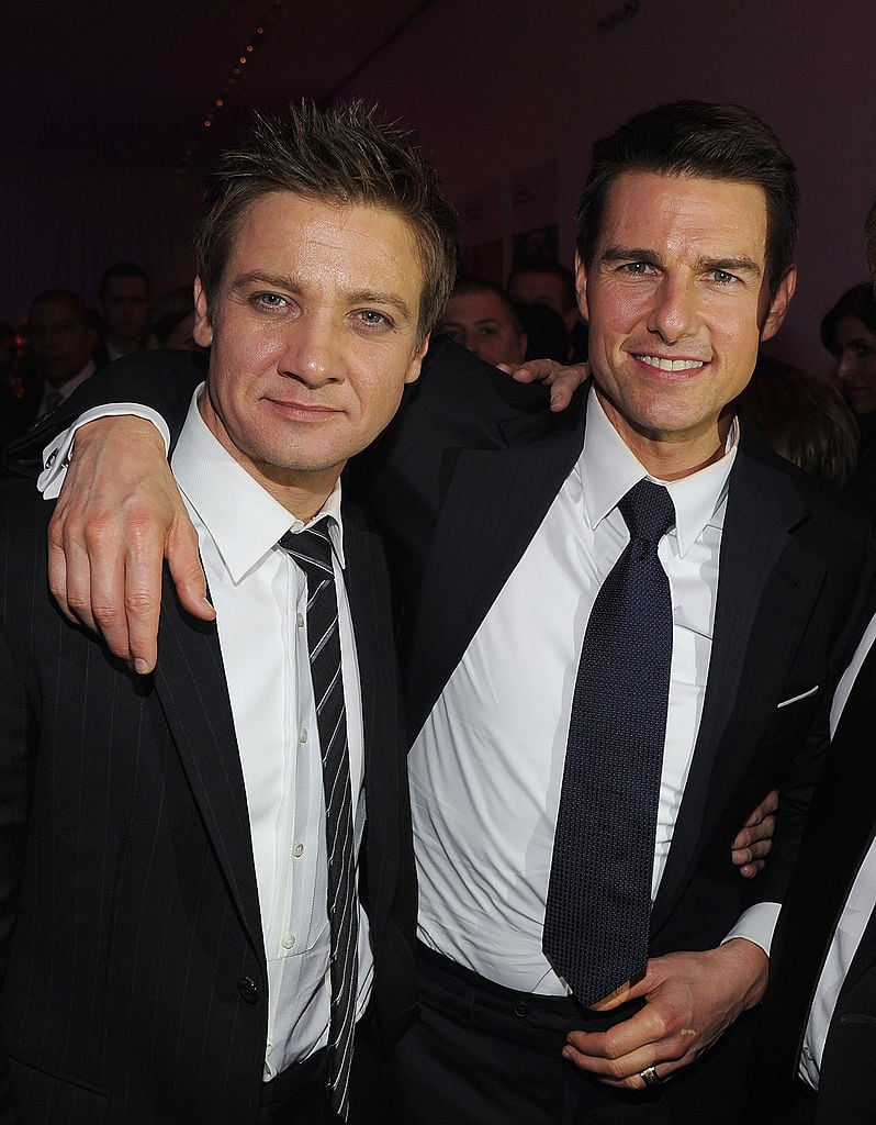 NEW YORK, NY - DECEMBER 19: Jeremy Renner and Tom Cruise attend the "Mission: Impossible - Ghost Protocol" U.S. premiere after party at the Museum of Modern Art on December 19, 2011 in New York City. (Photo by Dimitrios Kambouris/WireImage)