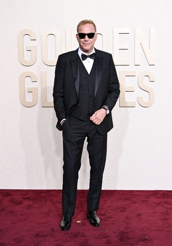 Kevin Costner at the 81st Golden Globe Awards held at the Beverly Hilton Hotel on January 7, 2024 in Beverly Hills, California. (Photo by Gilbert Flores/Golden Globes 2024/Golden Globes 2024 via Getty Images)