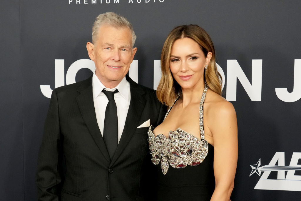 LOS ANGELES, CALIFORNIA - FEBRUARY 02: (FOR EDITORIAL USE ONLY) (L-R) David Foster and Katharine McPhee attend the 2024 MusiCares Person Of The Year Honoring Jon Bon Jovi at Los Angeles Convention Center on February 02, 2024 in Los Angeles, California. (Photo by Jeff Kravitz/FilmMagic) Getty Images