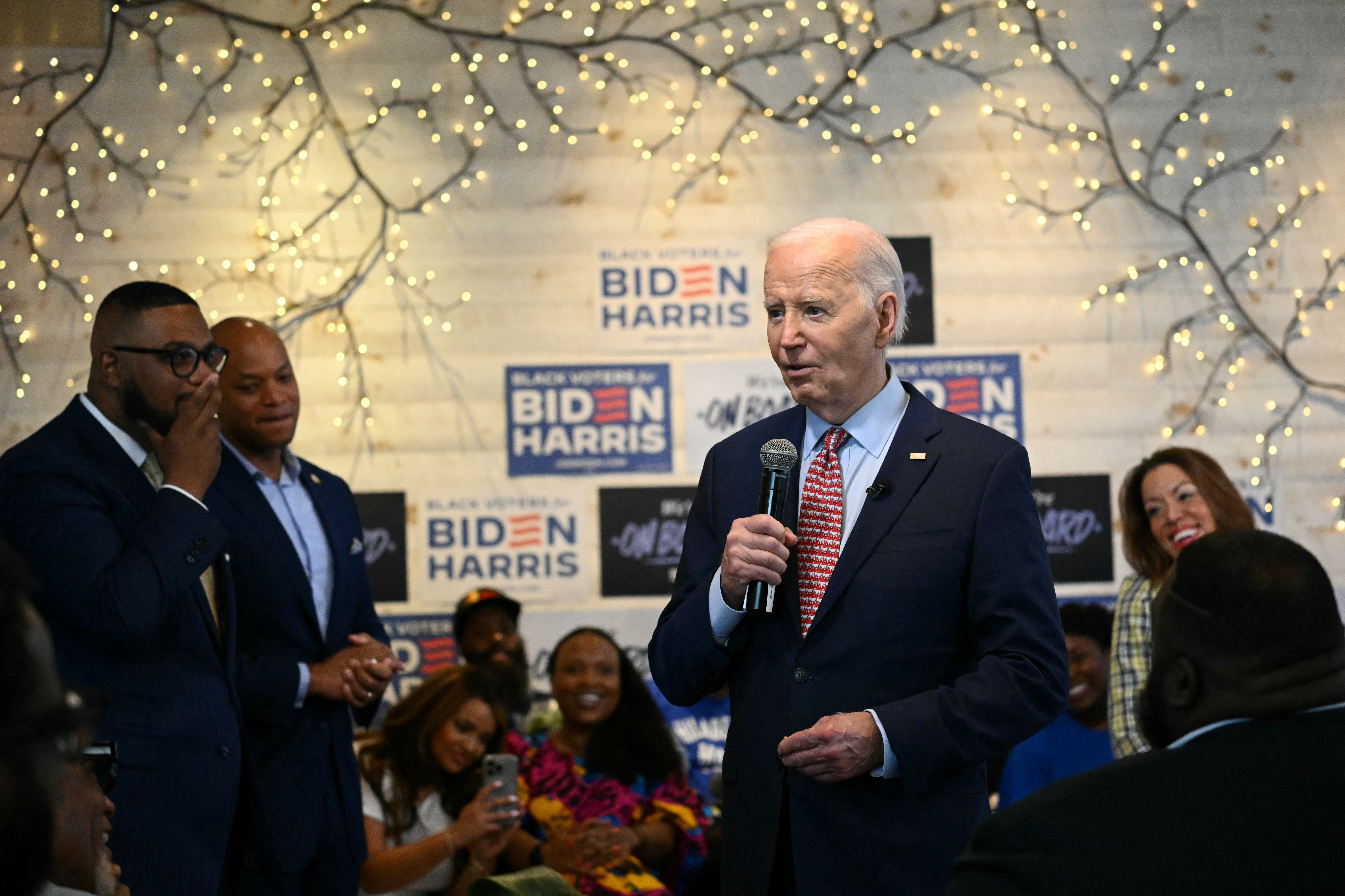 US President Joe Biden speaks at a campaign event at the South Side restaurant in Philadelphia, Pennsylvania, on May 29, 2024. (Photo by Mandel NGAN / AFP) (Photo by MANDEL NGAN/AFP via Getty Images)