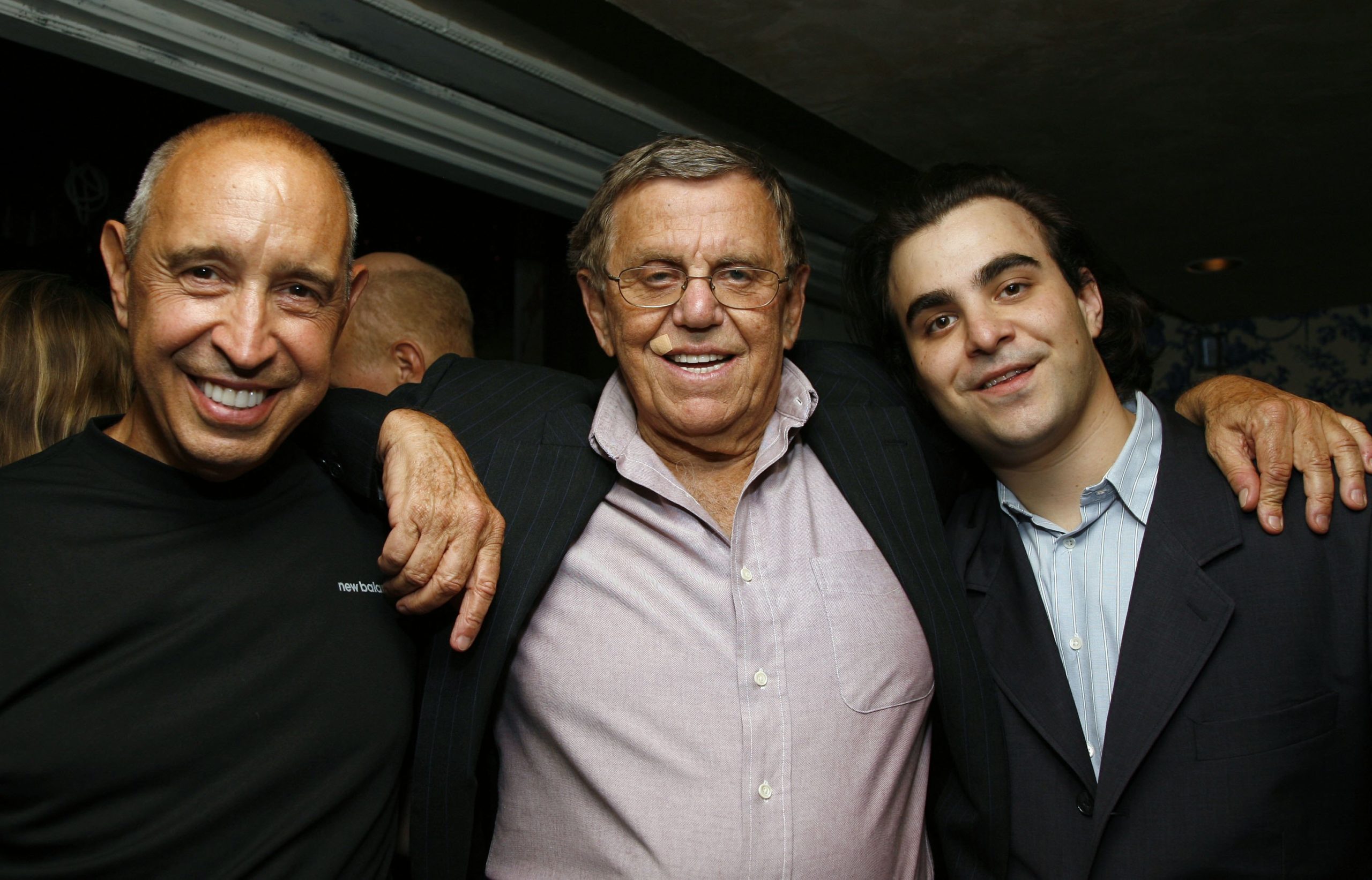 NEW YORK - JULY 27: (L-R) Tom Russo, Dr. Henry Jarecki and director Nicholas Jarecki attend the preview of "The Box" on July 27, 2006 in New York City. (Photo by Fernando Leon/Getty Images for The Box)