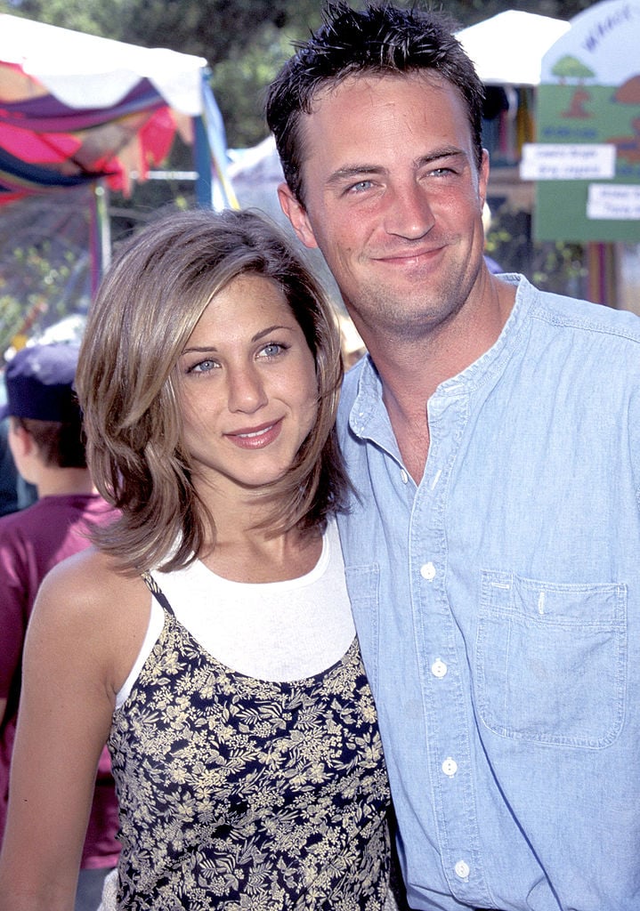 Jennifer Aniston and Matthew Perry at the Private Home in Los Angeles, California (Photo by Kevin Mazur/WireImage)Getty Images