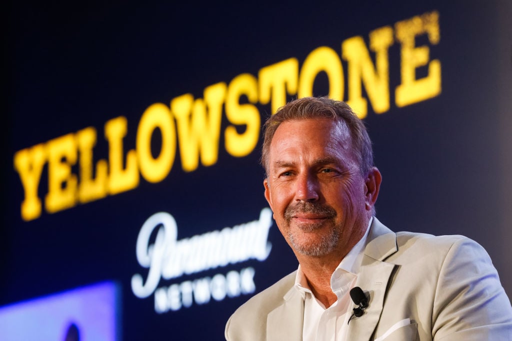 CANNES, FRANCE - JUNE 21: Kevin Costner attends 'A conversation with Kevin Costner from Paramount Network and Yellowstone' during the Cannes Lions Festival 2018 on June 21, 2018 in Cannes, France. (Photo by Richard Bord/Getty Images for Cannes Lions)