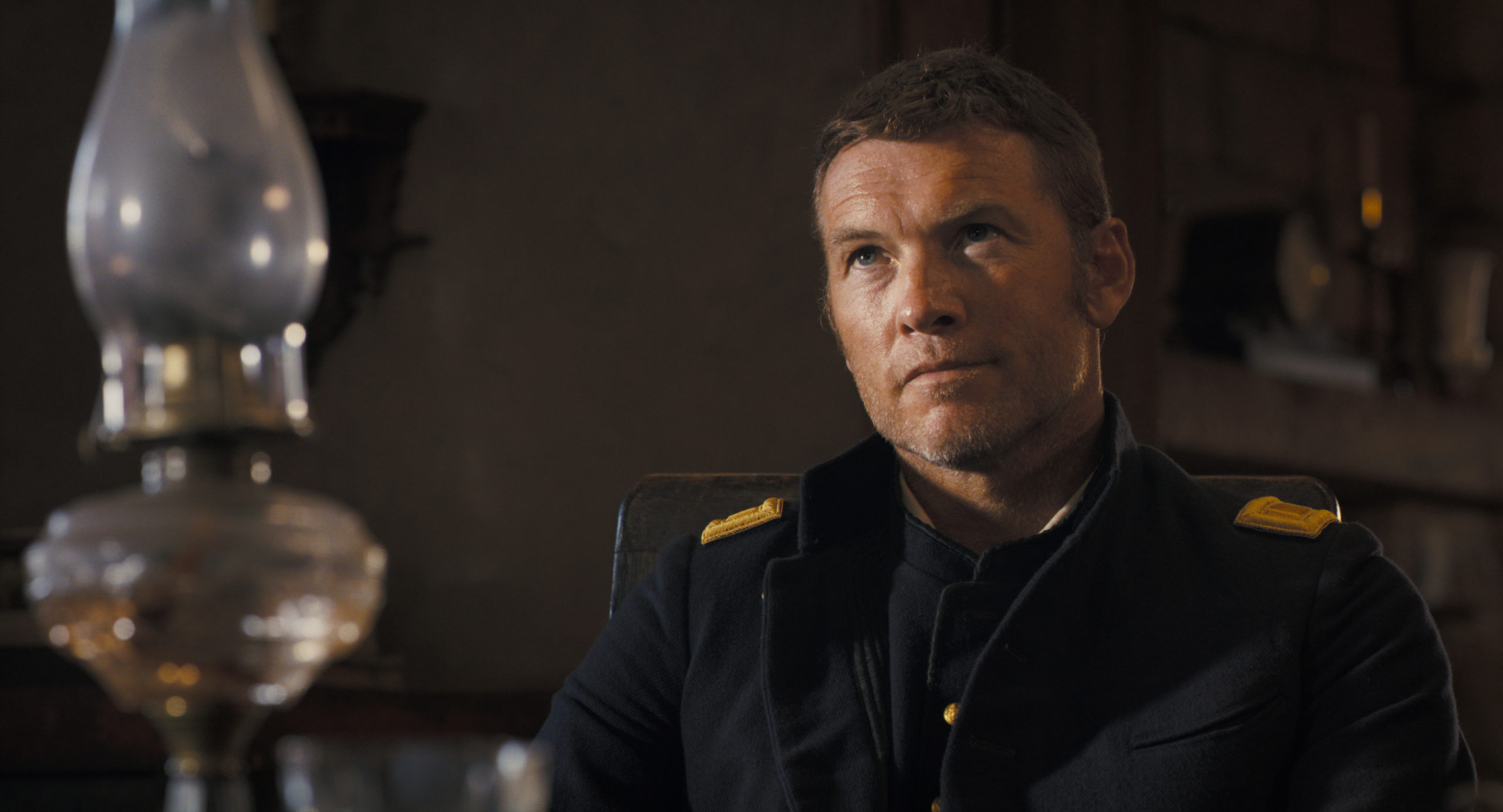A still shot of Sam Worthington's character in the new Kevin Costner-directed "Horizon: An American Saga." Photo courtesy of New Line Cinema.