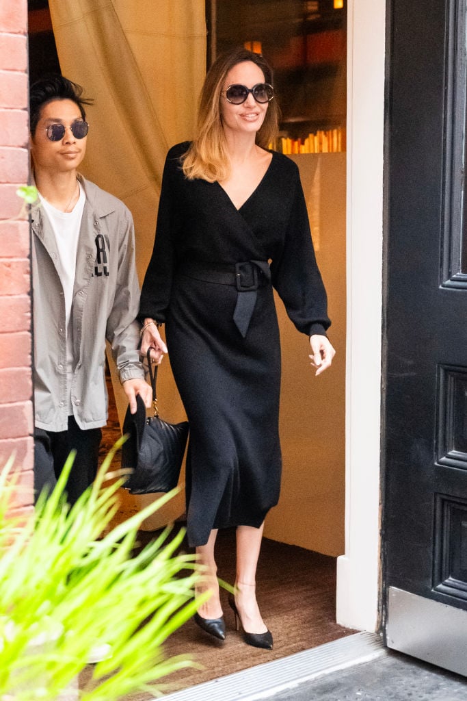 NEW YORK, NEW YORK - JUNE 28: Pax Jolie Pitt (L) and Angelina Jolie are seen in SoHo on June 28, 2023 in New York City. (Photo by Gotham/GC Images) Getty Images