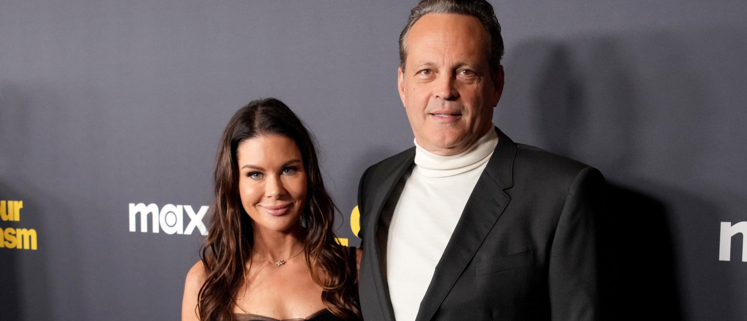 LOS ANGELES, CALIFORNIA - JANUARY 30: (L-R) Kyla Weber and Vince Vaughn attend the Curb Your Enthusiasm Season 12 premiere at DGA Theater Complex on January 30, 2024 in Los Angeles, California. (Photo by Jeff Kravitz/FilmMagic for HBO)