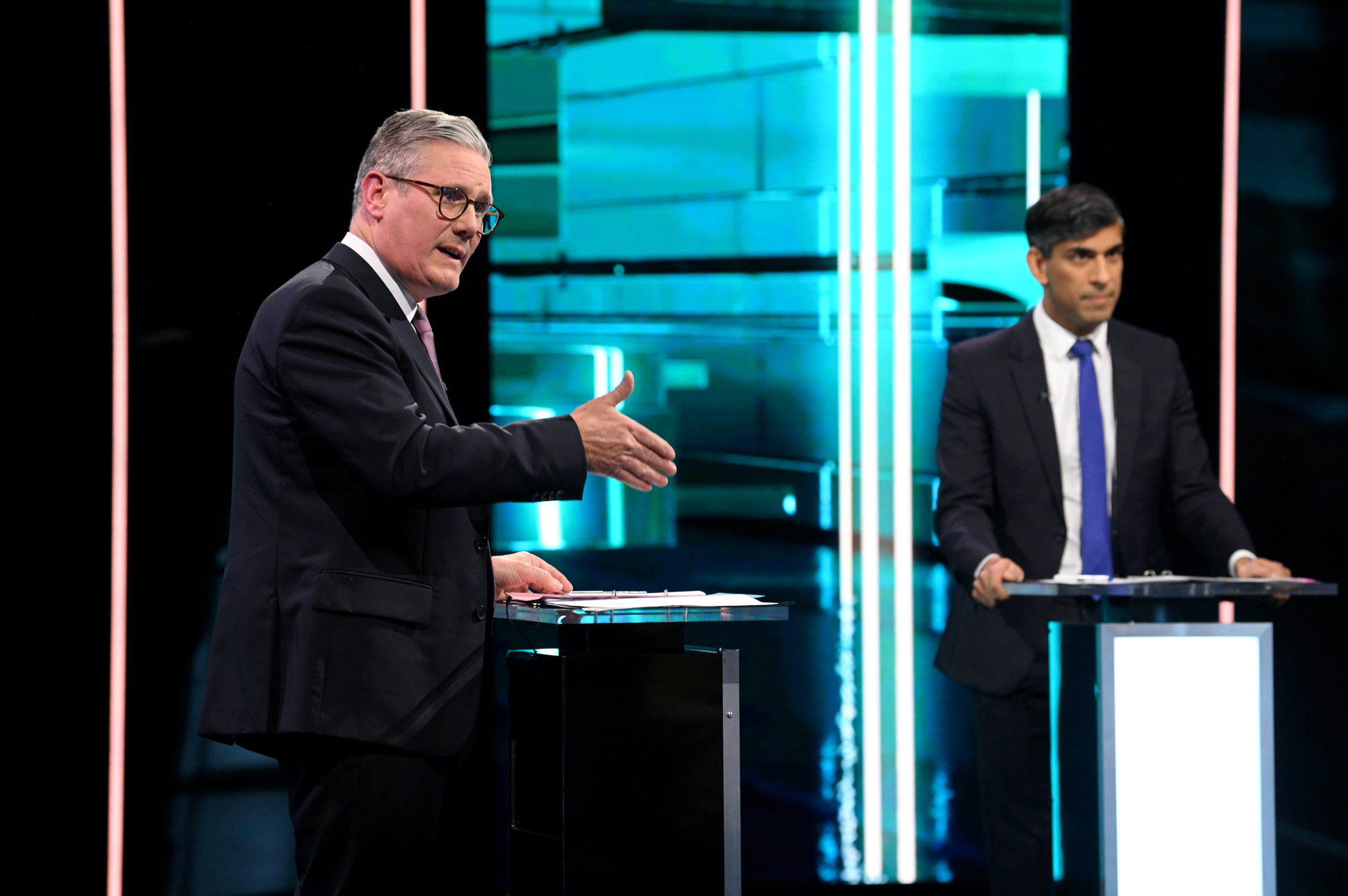 Rishi Sunak and Sir Keir Starmer will take place on ITV. (Photo by Jonathan Hordle - ITV via Getty Images)
