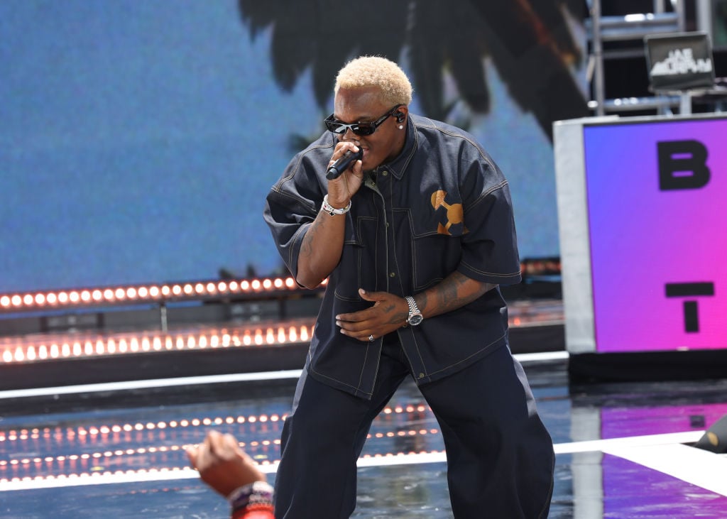 LOS ANGELES, CALIFORNIA - JUNE 30: Blxst performs at the 2024 BET Awards Pre-Show at Peacock Theater on June 30, 2024 in Los Angeles, California. (Photo by Maury Phillips/Getty Images for BET)