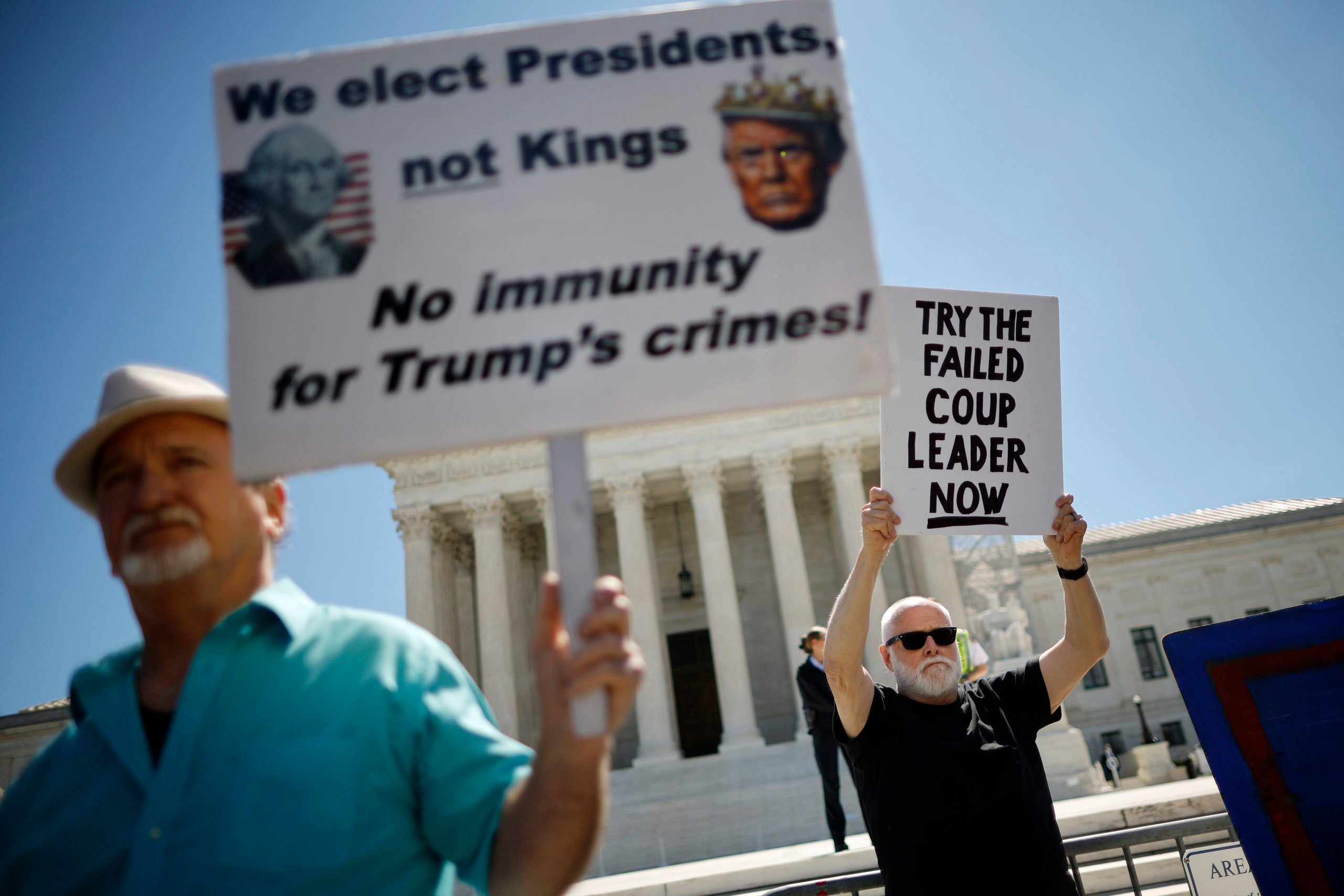 Demonstrators participate in a rally outside the Supreme Court on July 1, 2024 in Washington, D.C. (Photo by Chip Somodevilla/Getty Images)