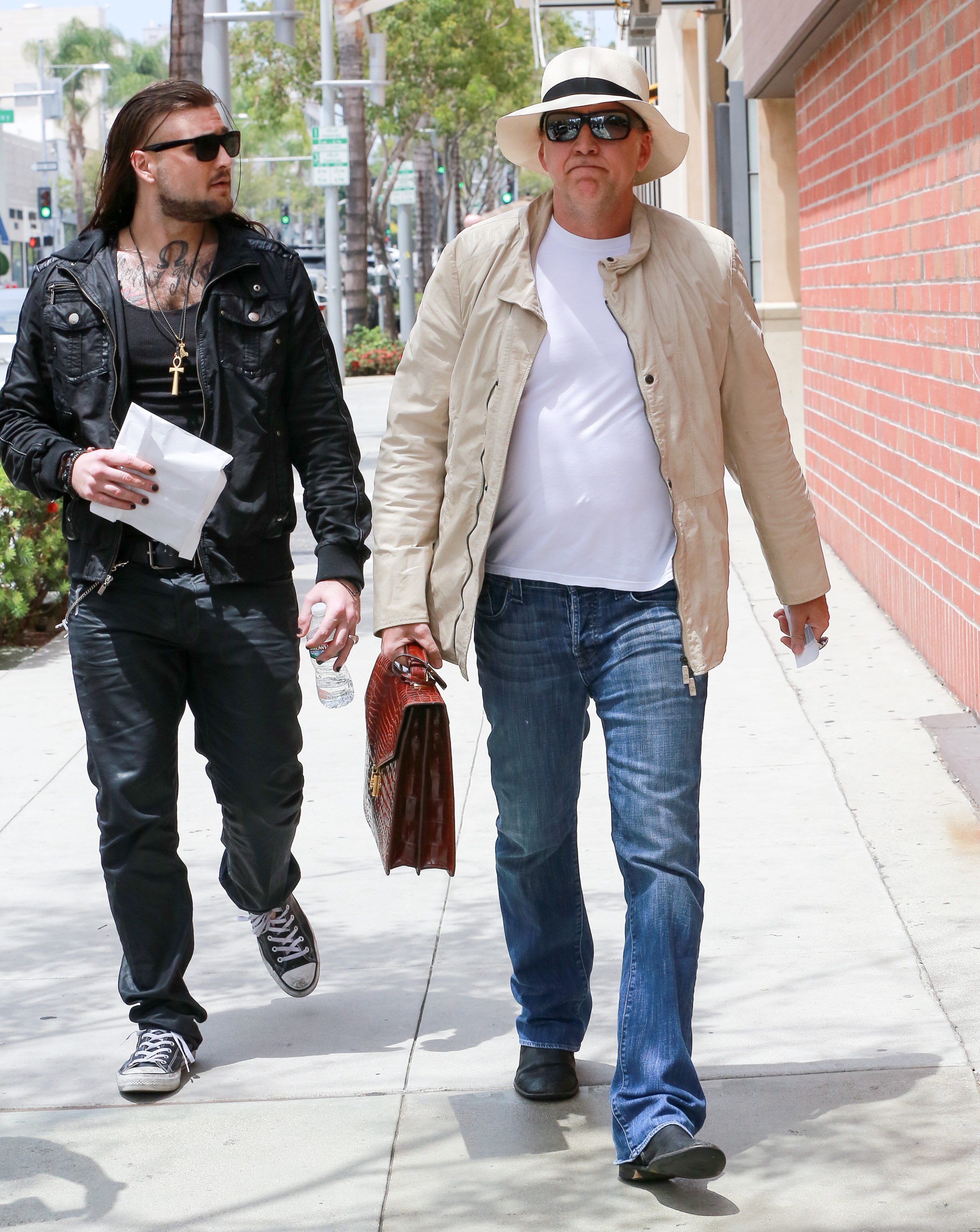 LOS ANGELES, CA - AUGUST 03: Weston Cage and Nicolas Cage are seen on August 03, 2015 in Los Angeles, California. (Photo by Bauer-Griffin/GC Images) Getty Images