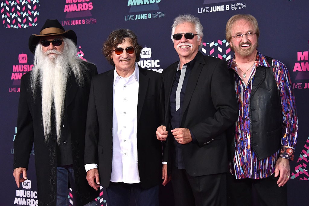 NASHVILLE, TN - JUNE 08: William Lee Golden, Richard Sterban, Joe Bonsall, and Duane Allen of the Oak Ridge Boys attend the 2016 CMT Music awards at the Bridgestone Arena on June 8, 2016 in Nashville, Tennessee. (Photo by Mike Coppola/Getty Images for CMT)