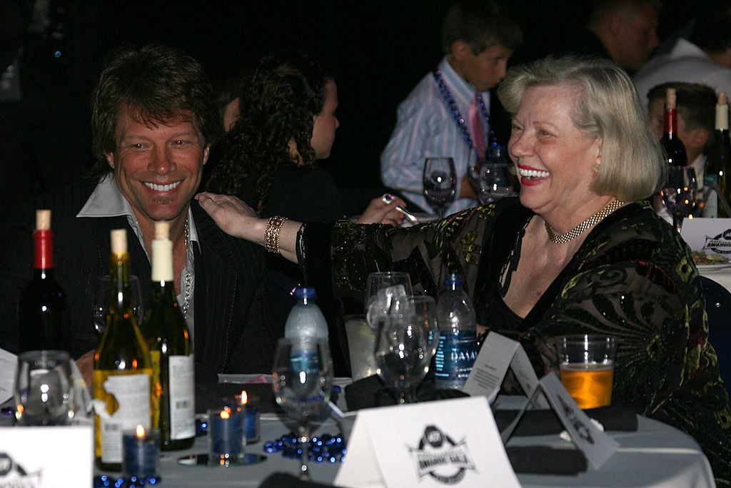 NEW ORLEANS - JULY 25: Co-owner of the arena football league's Philadelphia Soul Jon Bon Jovi and his mother Carol Sharkey attend ADT ArenaBall Awards Gala at the Louisiana SuperDome during ArenaBowl XXII weekend on July 25, 2008 in new Orleans, Louisiana. (Photo by Marc Serota/Getty Images)