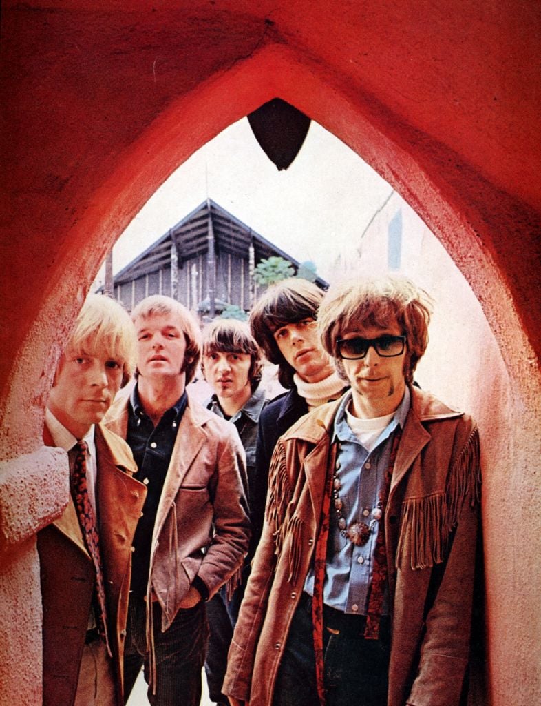 UNSPECIFIED - JANUARY 01: (AUSTRALIA OUT) Photo of MOBY GRAPE; Posed group portrait L-R Bob Mosley, Jerry Miller, Don Stevenson, Peter Lewis and Skip Spence (Photo by GAB Archive/Redferns) Getty Images