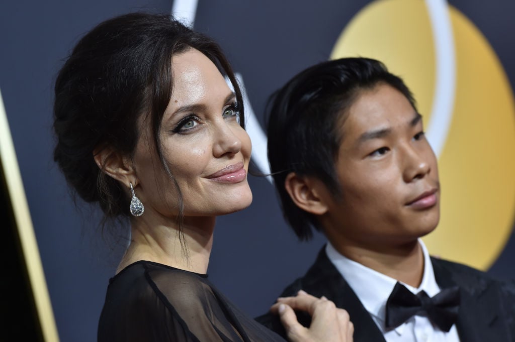 BEVERLY HILLS, CA - JANUARY 07: Actress Angelina Jolie and son Pax Thien Jolie-Pitt attend the 75th Annual Golden Globe Awards at The Beverly Hilton Hotel on January 7, 2018 in Beverly Hills, California. (Photo by Axelle/Bauer-Griffin/FilmMagic) Getty Images