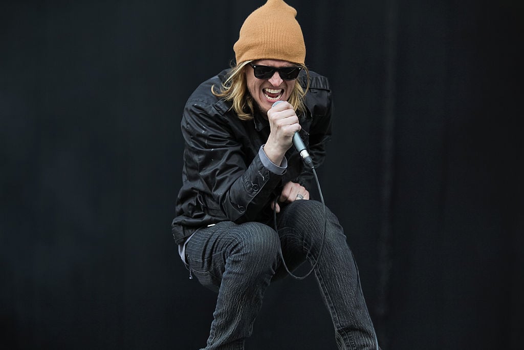 CASTLE DONINGTON, UNITED KINGDOM - JUNE 10: Wes Scantlin of Puddle Of Mudd performs on the main stage on Day 1 of Download Festival at Donington Park on June 10, 2011 in Castle Donington, England. (Photo by Christie Goodwin/Getty Images)