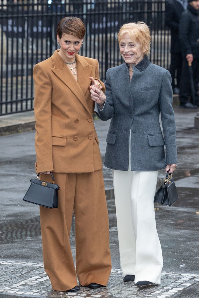 PARIS, FRANCE - JANUARY 26: Sarah Paulson and Holland Taylor attend the Fendi Couture Haute Couture Spring Summer 2023 show as part of Paris Fashion Week on January 26, 2023 in Paris, France. (Photo by Marc Piasecki/WireImage) Getty Images