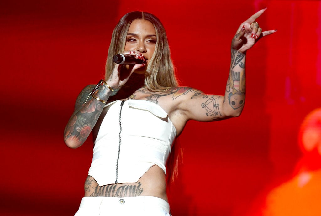 SACRAMENTO, CALIFORNIA - AUGUST 20: Kehlani performs during the Sol Blume Music festival at Discovery Park on August 20, 2023 in Sacramento, California. (Photo by Tim Mosenfelder/WireImage) Getty Images