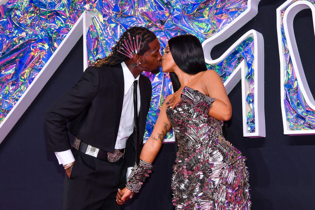 NEWARK, NEW JERSEY - SEPTEMBER 12: (L-R) Offset and Cardi B attend the 2023 MTV Video Music Awards at Prudential Center on September 12, 2023 in Newark, New Jersey. (Photo by Noam Galai/Getty Images for MTV)