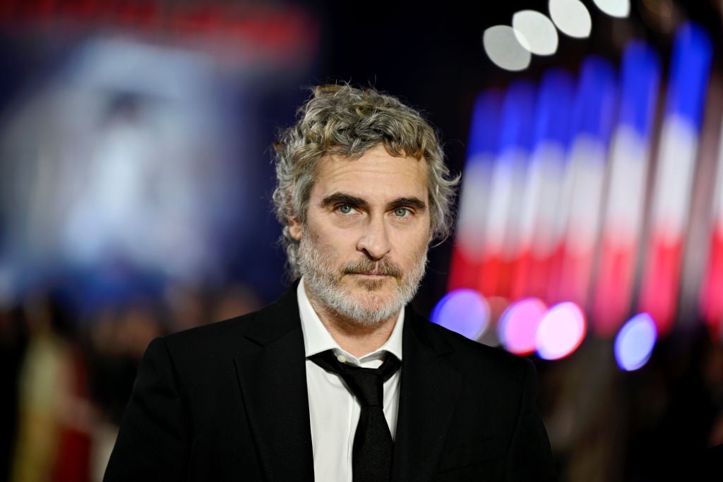 LONDON, ENGLAND - NOVEMBER 16: Joaquin Phoenix attends the "Napoleon" UK Premiere at Odeon Luxe Leicester Square on November 16, 2023 in London, England. (Photo by Gareth Cattermole/Getty Images)