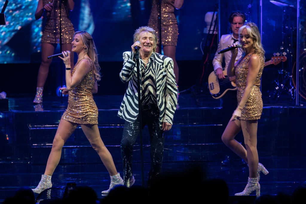 MADRID, SPAIN - DECEMBER 14: (EDITORIAL USE ONLY. NOT FOR USE IN PUBLICATIONS DEVOTED SOLELY TO THE ARTIST) Rod Stewart performs on stage during the "Christmas By Starlite" 2023 Concert at Ifema on December 14, 2023 in Madrid, Spain. (Photo by STARLITE/Redferns) Getty Images