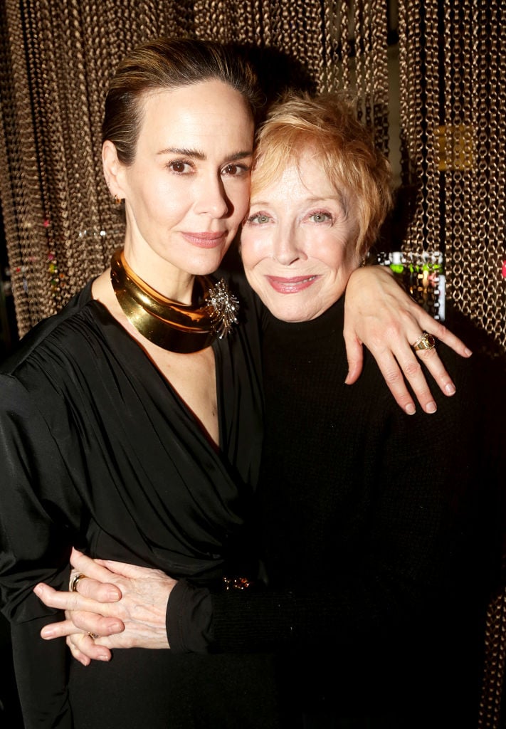 NEW YORK, NEW YORK - DECEMBER 18: (EXCLUSIVE COVERAGE) Sarah Paulson and Holland Taylor pose at the opening night after party for the Second Stage Theater play "Appropriate" on Broadway at The Yard House Times Square on December 18, 2023 in New York City. (Photo by Bruce Glikas/WireImage) Getty Images