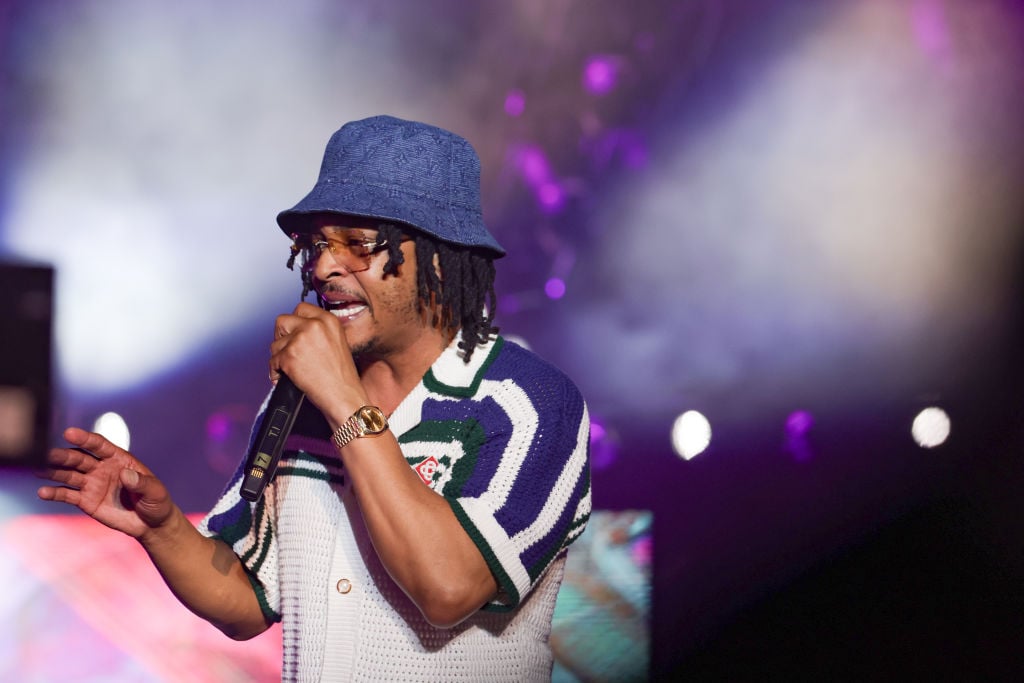 MIAMI GARDENS, FLORIDA - MARCH 10: Rapper T.I. performs during the "Miami Jazz In The Gardens" music festival at Hard Rock Stadium on March 10, 2024 in Miami Gardens, Florida. (Photo by Mireya Acierto/Getty Images)